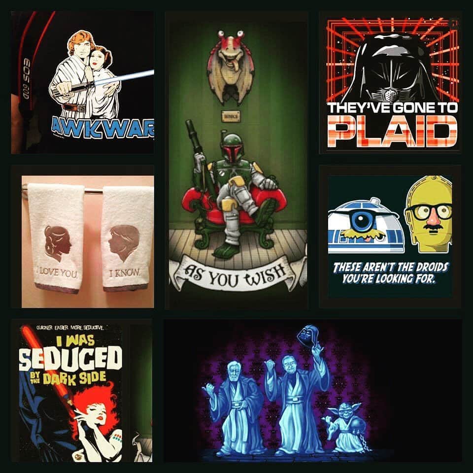 ボニー・モーガンのインスタグラム：「Revenge of the 5th...These are a few of my favorite things 😜 #adventuresofbendybonnie #sharingiscaring #starwarshumor #icouldnthelpmyself #revengeofthe5th #bendybonnie」