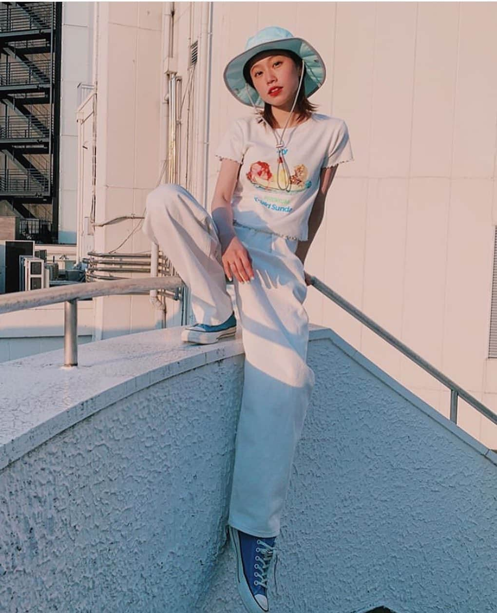 XGIRL_ootdさんのインスタグラム写真 - (XGIRL_ootdInstagram)「#xgirl_ootd @amane_sss  X-girl原宿スタッフ ・ ------------------------------ ・ ▪️LETTUCE EDGE SUNDAE S/S BABY TEE ¥5,000+tax ▪️WIDE TAPERED PANTS ¥12,000+tax ▪️SAFARI HAT ¥5,000+tax ・ ----------------------------------- #xgirl #xgirljp #xgirlus」5月6日 18時45分 - xgirl_ootd