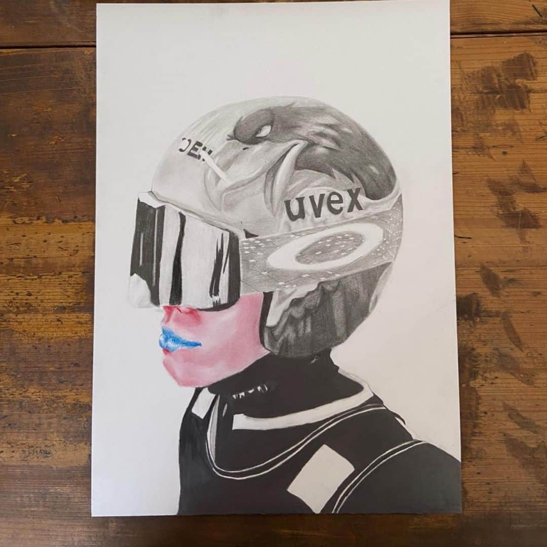 竹内択さんのインスタグラム写真 - (竹内択Instagram)「アートやで🤔♫ ありがとうねぇ🎨　@yoshikai.s  #🎨 #art #pencildrawing #skijumping #teamtaku #takutakeuchi #竹内択」5月6日 10時46分 - taqtakeuchi