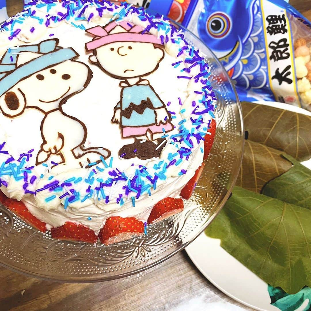 荒木飛羽さんのインスタグラム写真 - (荒木飛羽Instagram)「子供の日、ケーキは弟とお母さんが作ってくれました！(*´꒳`ﾉﾉﾞ☆ おいしかったー(b・ω・d)♪ みなさんはどんな一日をすごしましたか〜(・・)?？」5月6日 11時35分 - towa_araki_