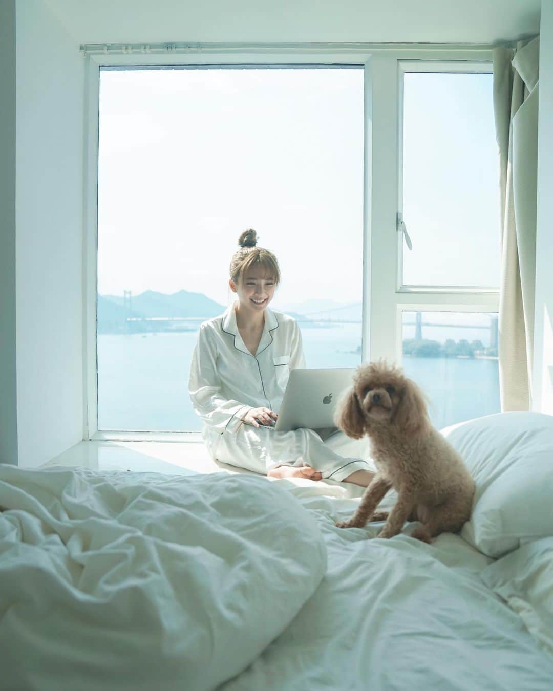 Giann Chanのインスタグラム：「有沒有疫情 我都喜歡呆在家（旅行除外  #Day88  #Withmypuppy  #stayhome #Stayhomemoments」