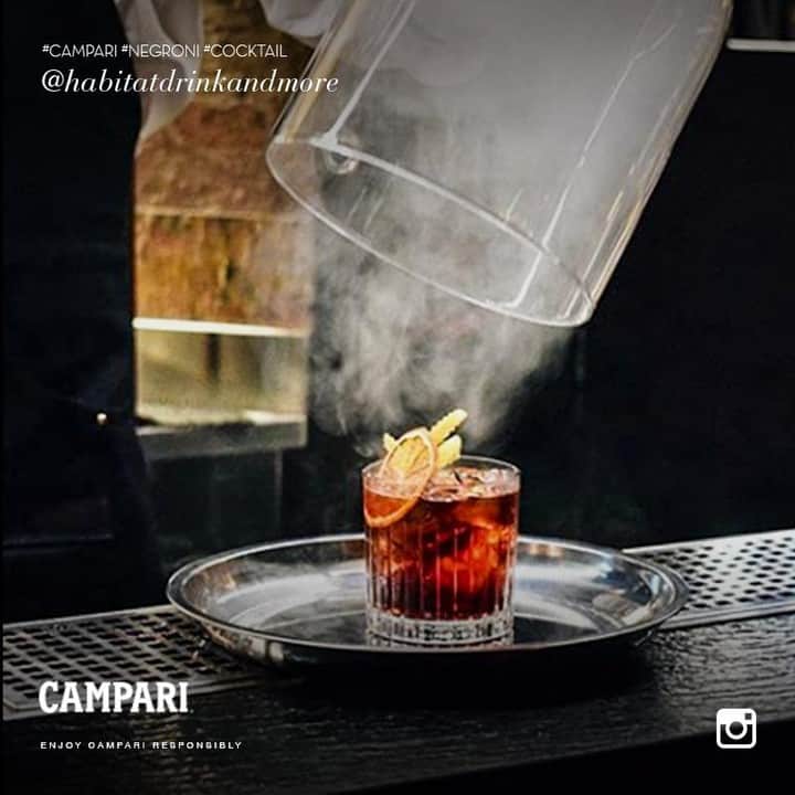 Campari Japanさんのインスタグラム写真 - (Campari JapanInstagram)「コーヒーとカンパリが好きな方へ。スモークされたコーヒー #アメリカーノ は、あなたのお気に入りカクテルになることでしょう。@habitatdrinkandmore ⁠ ⁠」5月6日 18時00分 - camparijapan