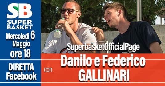 ダニーロ・ガリナリのインスタグラム：「🐔🎙️ Ci vediamo alle 18 sui canali di @superbasket_official con @gallofede9!」
