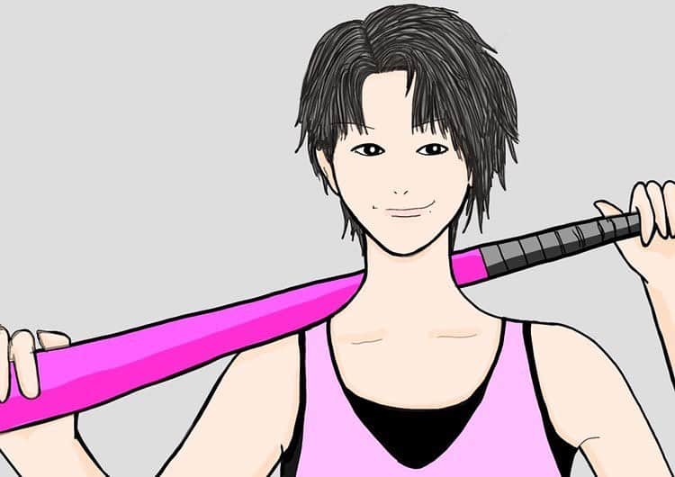 野村香奈のインスタグラム：「さくらJapanの大先輩🌸﻿ 香織さん【@kaori.hockey】﻿ に描いていただきました❗️☺️﻿ ﻿ まさか香織さんに﻿ 自分を描いてもらう日がくるとは…‼︎﻿😳⚡️ ﻿ 香織さんありがとうございます😊✨﻿ ﻿ #イラスト#お絵かき#おうち時間﻿ #illustration #hockey ﻿」