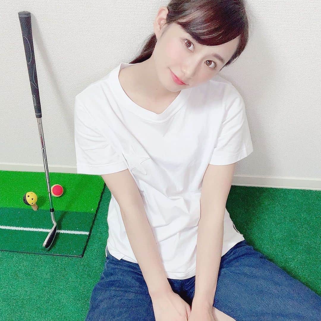 筒井萌子のインスタグラム：「* お家練習⛳️徐々にお家練習場が充実してきた◡̈♥︎ ・ #筒井萌子 #女優 #actress #モデル #model #岡山  #shooting #instagood #instalike #converse #撮影 #followme #instalike #ゴルフ #ゴルフ女子 #ゴルフコーデ #골프 #좋아요반사 #좋아요그램 #좋아요환영 #데일리그램 #패션 #오오티디 #카페 #コンバース #converse #コンバースゴルフ #アルチビオ #archivio」