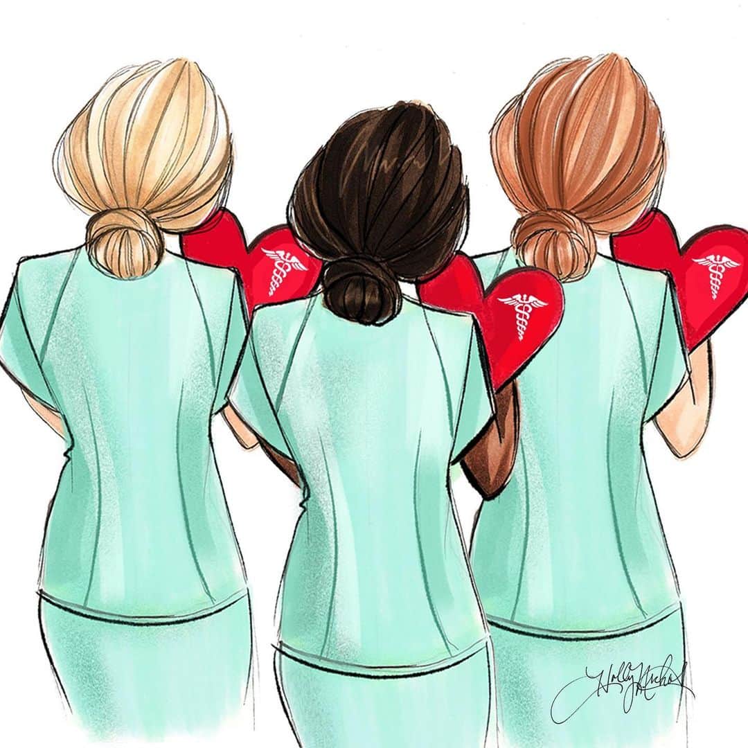 Holly Nicholsさんのインスタグラム写真 - (Holly NicholsInstagram)「A thank you go nurses on this #nationalnursesweek day. Visit my stories for a free wallpaper to send to a nurse as a “thank you”! #thankyounurses #nurse #nurses #healthcareheroes #fashionillustration #fashionsketch #fashiondrawing #illustration #hnicholsillustration #hnicholsillustration #copicmarkers #copic」5月6日 22時32分 - hnicholsillustration