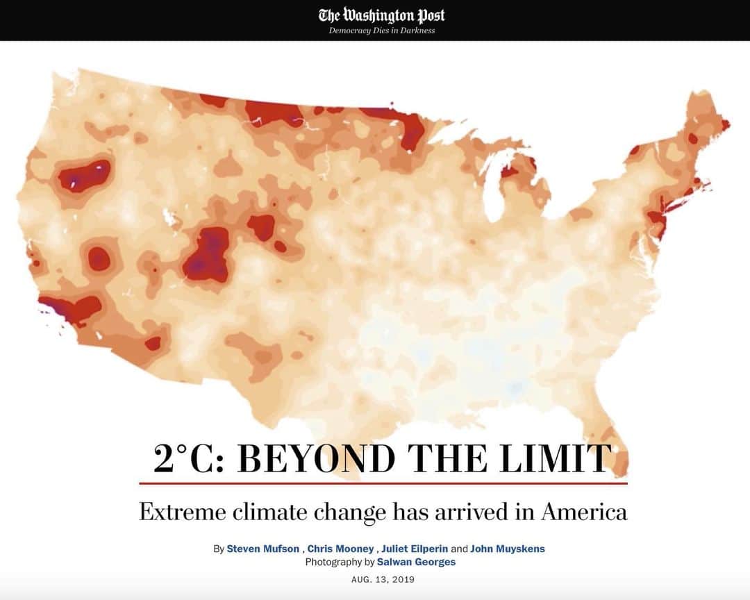ジェフ・ベゾスのインスタグラム：「It’s so great that The @WashingtonPost Pulitzer win is for climate reporting. Huge kudos to the whole team. Link to the winning story in bio. #ClimatePledge」