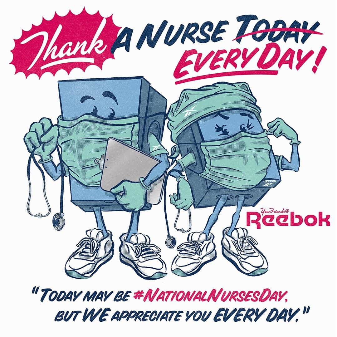 Reebokさんのインスタグラム写真 - (ReebokInstagram)「Tag a nurse in your life and let them know how much you appreciate them! #NationalNursesDay」5月6日 23時31分 - reebok