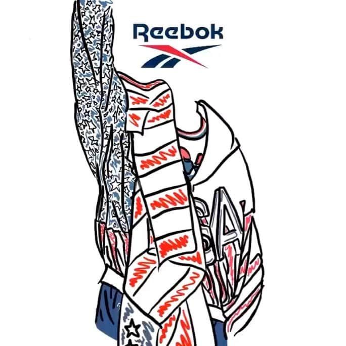 Reebok classicのインスタグラム：「We would have preferred the flag on the other shoulder 🙃 Artist: @jas0nsilva #SportTheUnexpected #jumpman #iykyk」