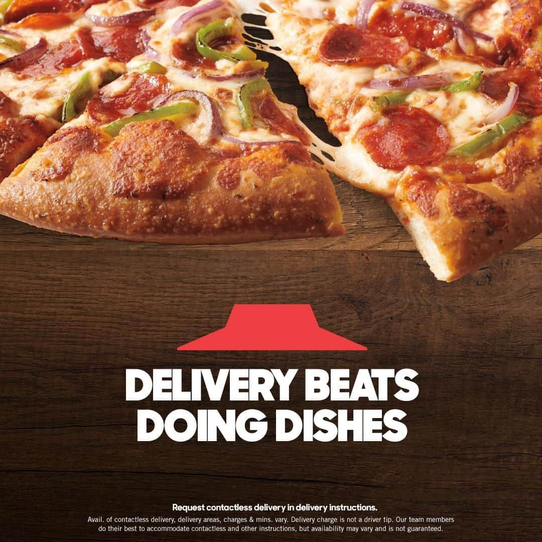 Pizza Hutさんのインスタグラム写真 - (Pizza HutInstagram)「🍕 delivery > doing the dishes. Get lunch delivered for the whole fam with contactless delivery.」5月7日 0時00分 - pizzahut