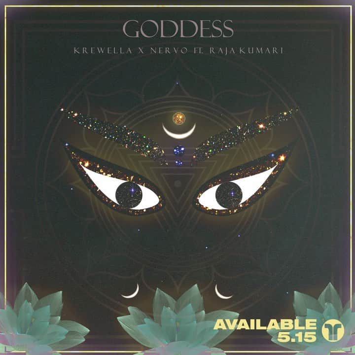 クルーウェラのインスタグラム：「we’ve been waiting to release this for SO LONG 😭 our new song "Goddess" with @nervomusic & @therajakumari comes out May 15th ~ pre-save link in bio ✨」
