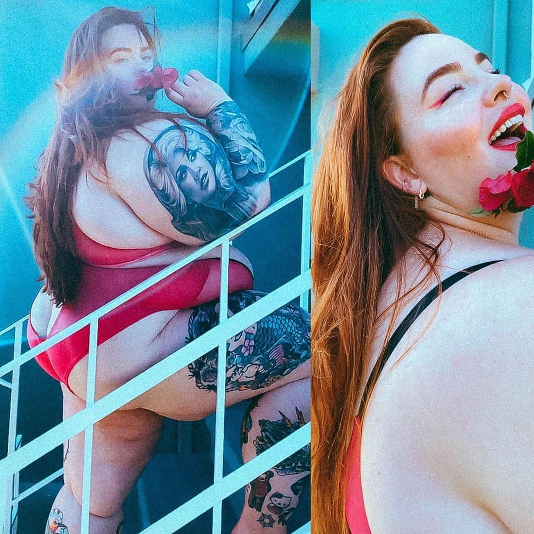 テス・ホリデーさんのインスタグラム写真 - (テス・ホリデーInstagram)「Actually laughing bc everyone on my street saw my bum while I was taking these 🤷🏻‍♀️ shot by @emmawondra through FaceTime 🌺💕💫 #effyourbeautystandards」5月7日 1時20分 - tessholliday