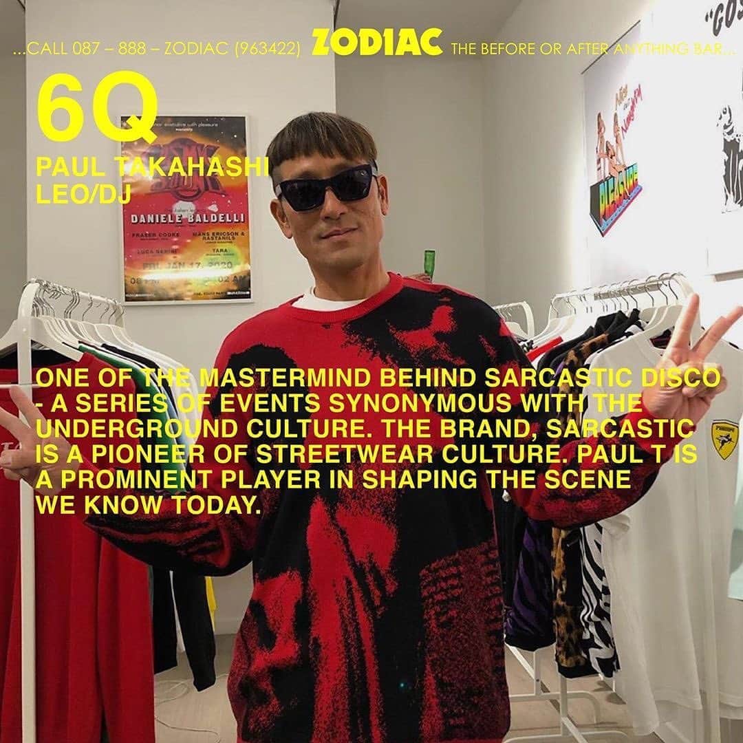 サキャスティックのインスタグラム：「Honored to be featured in this weeks 6Q’s by Zodiac Check it here @zodiacjakarta」