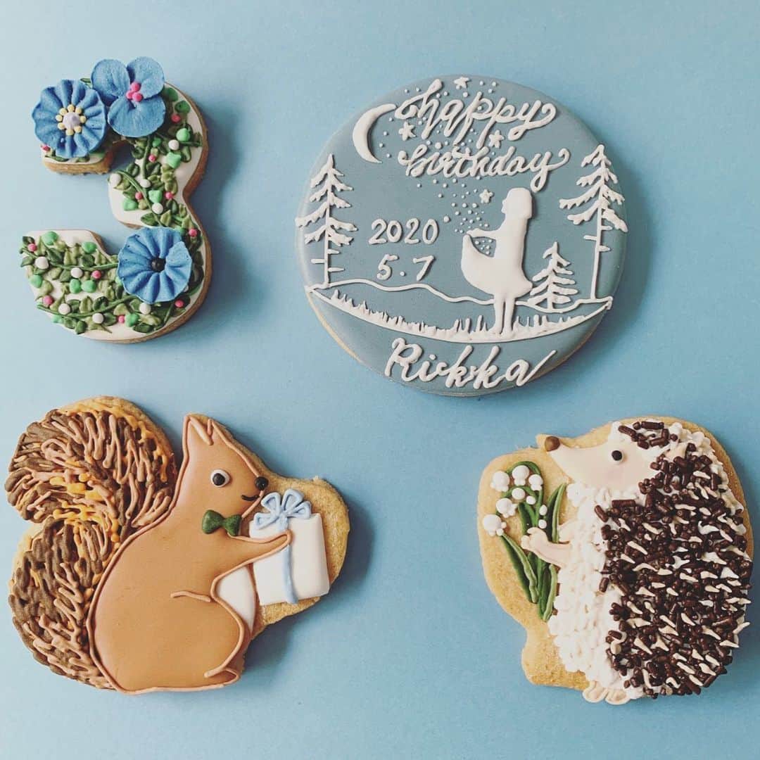 kikkoのインスタグラム：「Happy birthday, Rikkachan❣️❣️❣️ Have a wonderful birthday！ ◉order cookie」