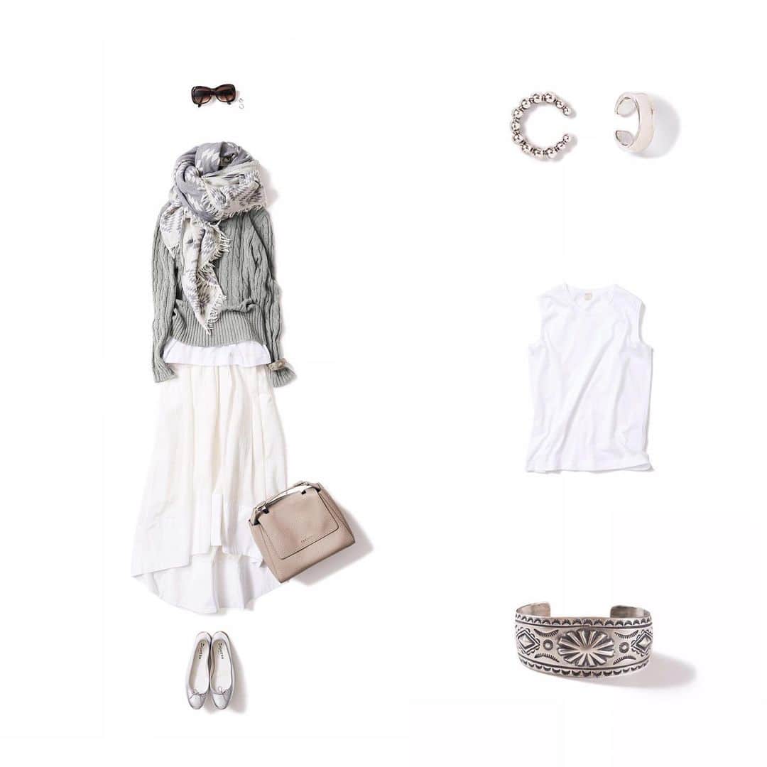 K.KSHOP_officialさんのインスタグラム写真 - (K.KSHOP_officialInstagram)「・ NEW♦️Coordinate ・ 2020-05-07 ・ white × gray @ early summer ・ tops : #annina #gicipi #fio skirt : #robertocollina accessory : #anthemforthesenses #インデアンクラフト  bag : #orciani shoes : #repetto other : #pagani #aeliaanna ・ #kkcloset #kkshop #菊池京子 #kyokokikuchi  #コーデ  #code #style #fashion #コーディネート #ootd #wear #happy  #カジュアル #italy #春 #white #skirt #白ボトム #gray #earlysummer」5月7日 11時31分 - k.kshop_official