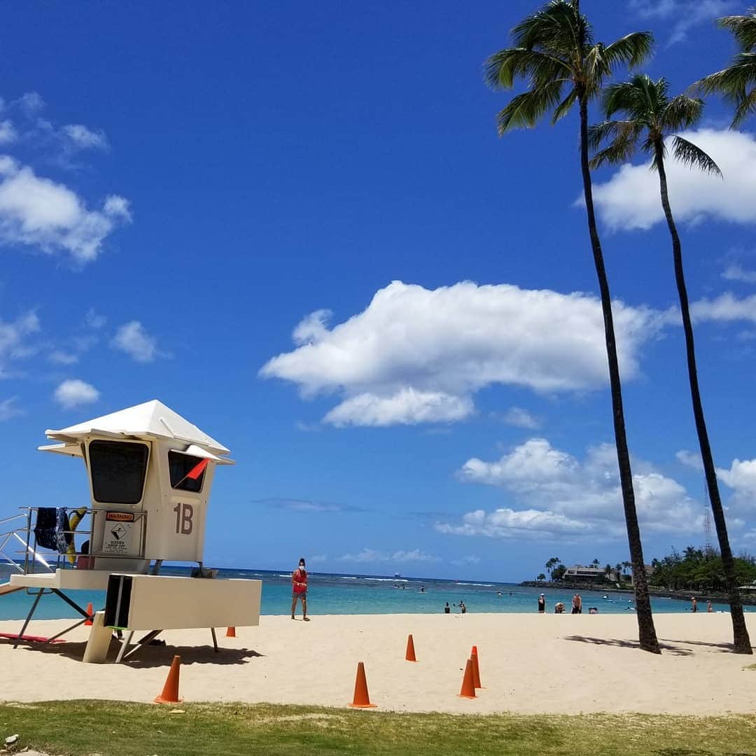 瀬川慶のインスタグラム：「This is Hawaii!!　これがザ•ハワイ!  #hawaii #aloha#alamoanabeach #oahu #stayhome #covid19hawaii #paradise #saferathome #socialdistancing #ハワイ　#アロハ　#アラモアナビーチ #ステイホーム #おうちでハワイ #コロナに負けるな　#一緒に頑張ろうね #妄想ハワイ #少しずつ規制緩和」
