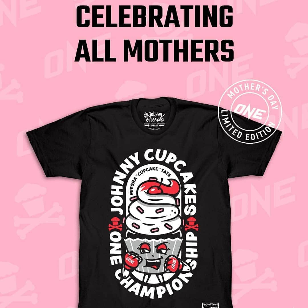 ミーシャ・テイトさんのインスタグラム写真 - (ミーシャ・テイトInstagram)「I’m so excited and honored that @johnnycupcakes and @onechampionship have teamed up this Mother’s Day to create my own Cupcake t-shirt! This limited edition t-shirt is a shout out to all mothers out there, you guys are the toughest fighters in the world! Get your t-shirt now at ONE.SHOP, link in bio --> @MieshaTate . #HappyMothersDay #mothersdaygiftideas #MothersDay #MothersDayGift #specialgift #thoughtfulgifts #giftideas #cupcaketate #cupcakes #cupcakeshirt #uniquegiftideas #mom #love #smile #blessed #grateful #mma #wmma #toughmoms #momsrock #toughmother #johnnycupcakes #onechampionship #mma #wmma」5月7日 23時18分 - mieshatate