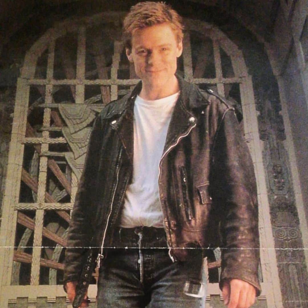 ブライアン・アダムスのインスタグラム：「Here’s a flashback to circa 1984 in front of the Marine building in Vancouver, I look like I just woke up. Photo by Robert Karpa. #bryanadamsreckless #vancouver」