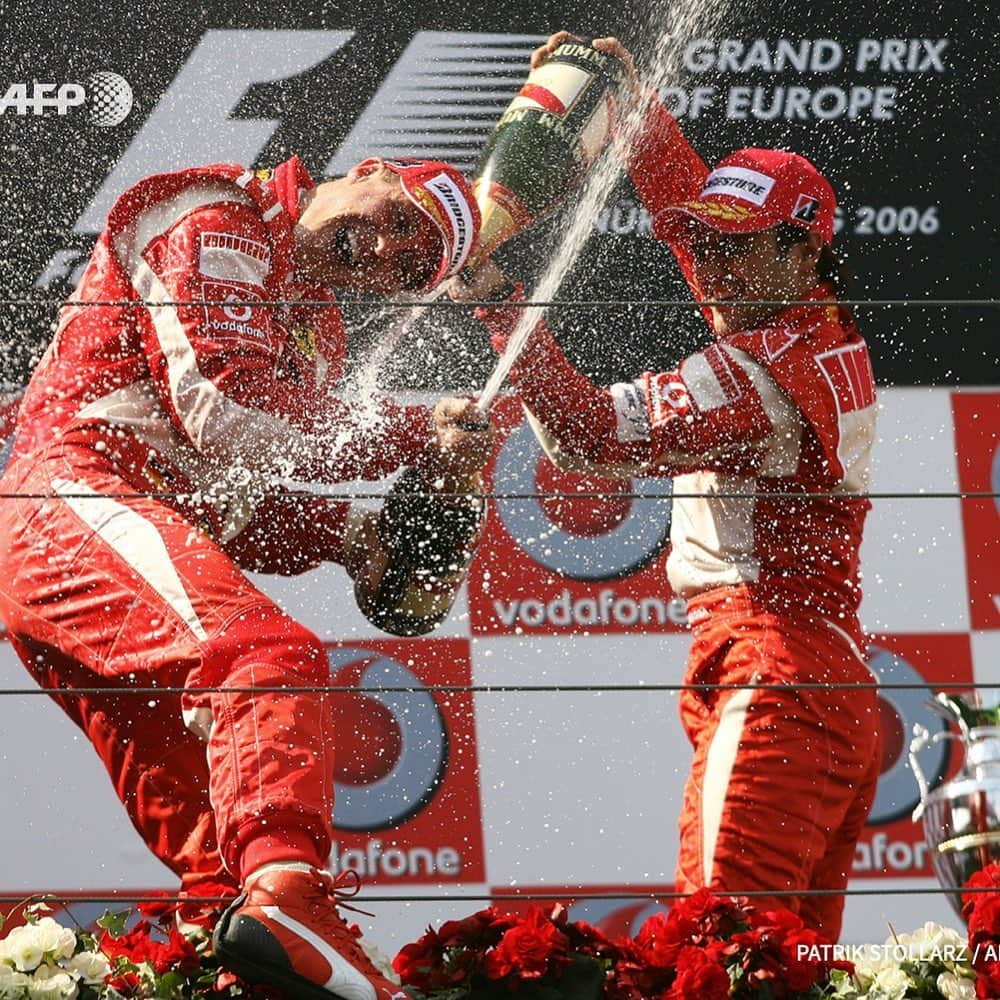 ミハエル・シューマッハさんのインスタグラム写真 - (ミハエル・シューマッハInstagram)「#OnThisDay in 2006, Michael celebrates his victory at the Grand Prix of Europe at the @nurburgring_official_page with @scuderiaferrari. 🏎  7. Mai 2006. In seiner letzten aktiven @scuderiaferrari Saison feiert Michael seinen Sieg beim Grossen Preis von Europa am @nurburgring_official_page. #TeamMichael #KeepFighting」5月7日 20時49分 - michaelschumacher