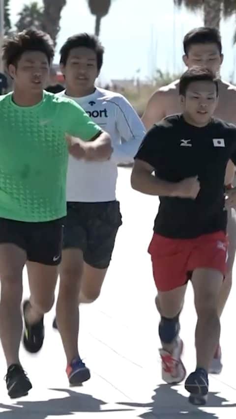 のインスタグラム：「・ 【アーカイブ】 全日本男子合宿2017 その①  毎年夏に行われている海外合宿。 #スペイン のリゾート地・カッセルデフェルス🇪🇸で 行われた合宿では浜辺トレーニング、プールでクールダウンなど、普段とは違った環境で強化を行いました🔥 ・  #テレビ東京 #柔道 #judo #archive #japan #training #camp #Spain #Castelldefels」