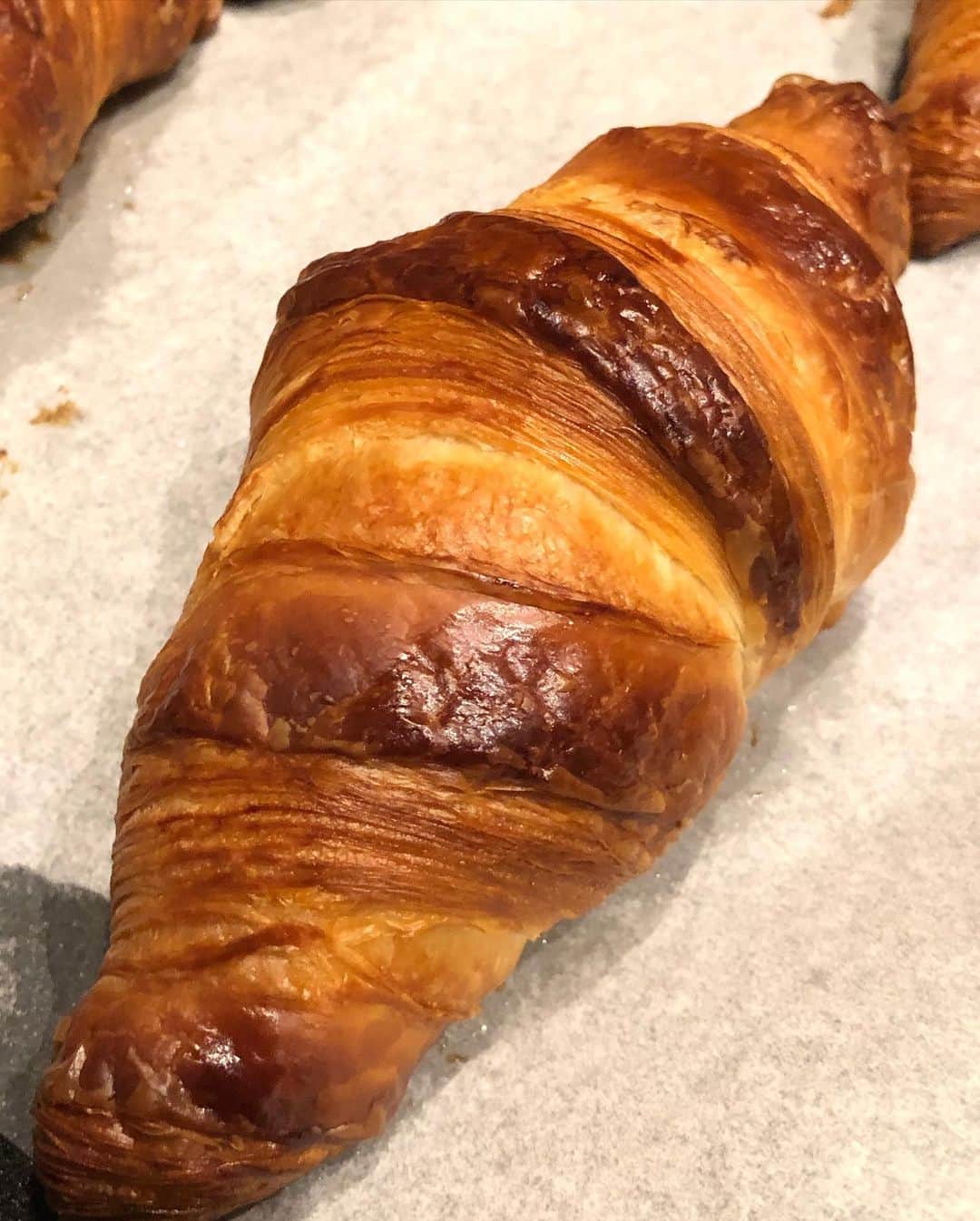 甘糟記子さんのインスタグラム写真 - (甘糟記子Instagram)「昨日の朝ごはん！  カルヴァさんから取り寄せたプラチナクロワッサンを焼きました(≧∀≦) 冷凍庫から出して、15分くらい置いておいて焼くだけ！  焼き上がる香りもヤバいけど、一口かじった時の口の中がヤバイ☆*:.｡. o(≧▽≦)o .｡.:*☆ バターが口いっぱいに広がって、周りのパリパリ感と、中のしっとり感がなんとも言えません！！ あ〜、やっぱりこれ殿堂入りするだけあるわ〜(≧∀≦) 朝からこんな美味しいクロワッサンが手軽に食べられるなんて、幸せです！  #甘糟ご飯#ご飯#朝ごはん#カルヴァ#プラチナクロワッサン#ブーランジュリーカルヴァ#朝からご馳走#おとりよせネット#年間ベストお取り寄せ大賞」5月8日 7時56分 - norihey924