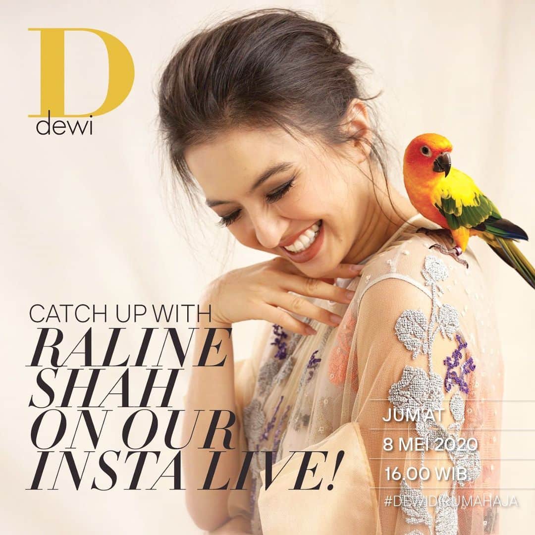 ラライン・シャーのインスタグラム：「Live with @dewimag @margieuntoro besok 16.00 WIB 🧚🏼‍♂️ #8mei」