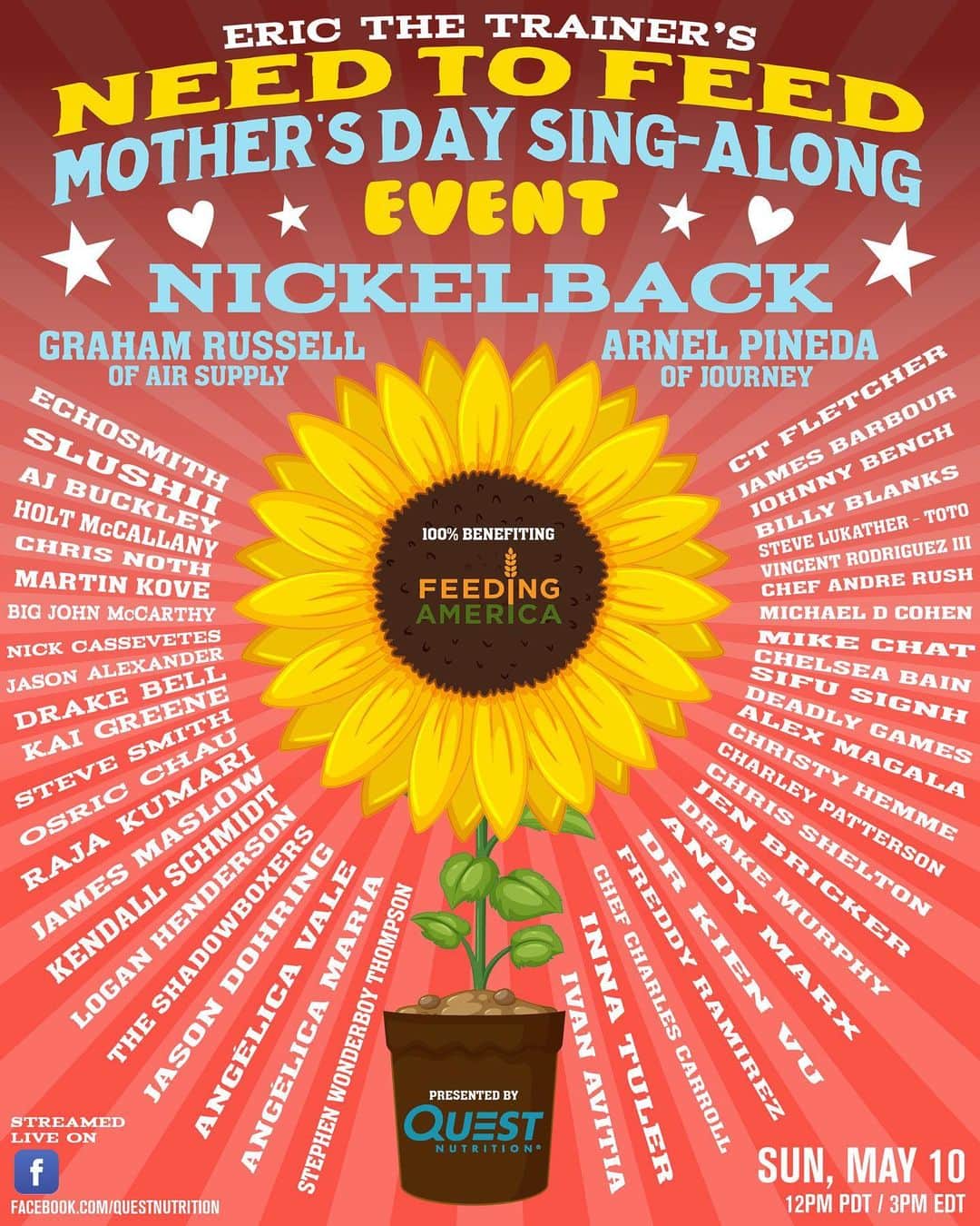 ジェイムズ・バーバーさんのインスタグラム写真 - (ジェイムズ・バーバーInstagram)「@ericthetrainer is hosting a Mother’s Day Sing-Along for The Need To Feed on the @questnutrition Facebook page! ... ... Join us Sunday, May 10th 12pm PST for some great music! . . #helping #hungry #feed #questbar #fitness #music #rocknroll #journey #broadway #charity #mothersday」5月8日 2時40分 - jamesbarbournow