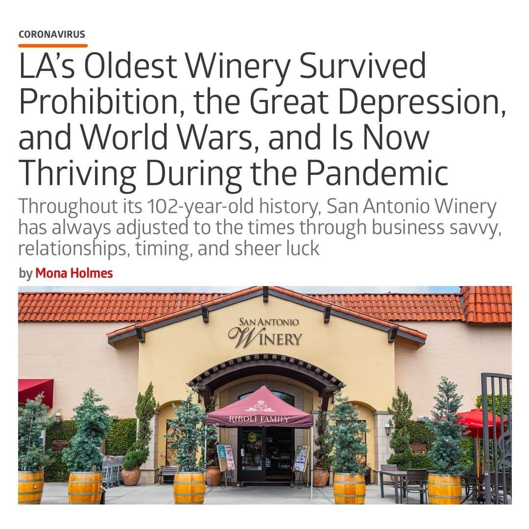 Eater LAさんのインスタグラム写真 - (Eater LAInstagram)「In the late 1890s, LA was one of California's top wine producing regions, with over 90 wineries in Southern California. LA's longest surviving producer, San Antonio Winery, has been in business since 1917, operating through Prohibition, the Great Depression, two World Wars, civil unrest, and more, but is somehow thriving during the coronavirus pandemic. Americans have been drinking record amounts at home, and the family-owned winery is one of the beneficiaries of the booze boom, with a 200 percent increase in wine sales over the last two months. Eater LA reporter @monaeats documents the success and challenges facing LA's unsung winery. Link in bio 🍷 📸 @wonhophoto」5月8日 2時46分 - eater_la