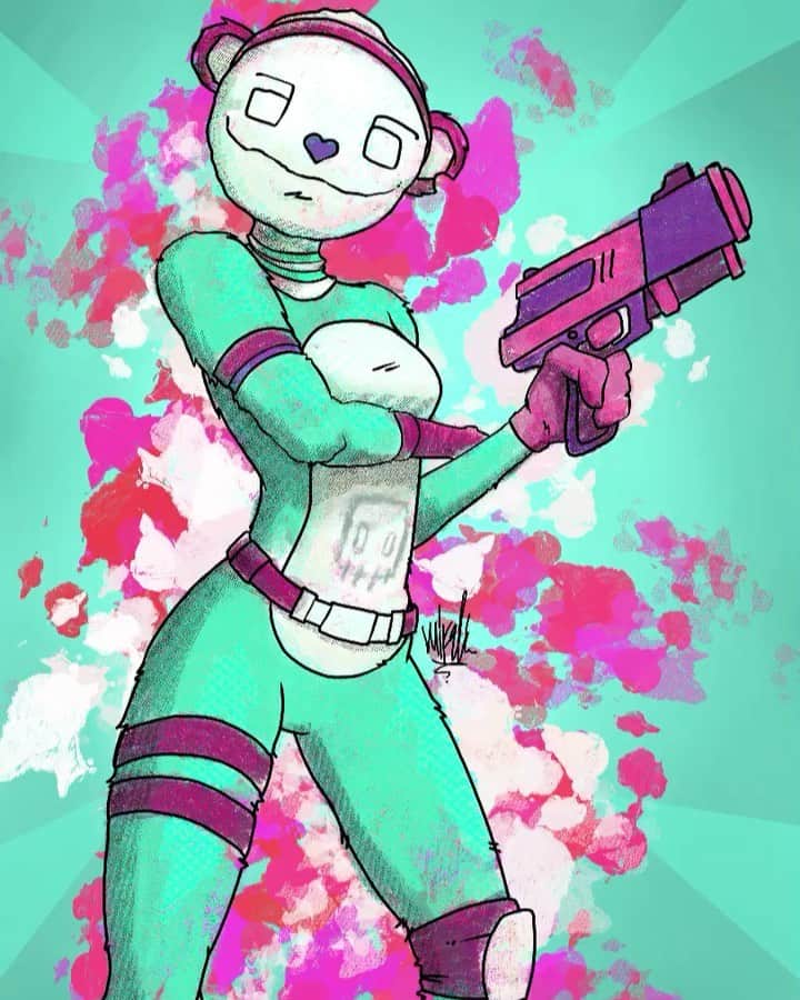マイク・シノダのインスタグラム：「Today on Twitch & Youtube live, I fulfilled a fan request to make something @fortnite themed, so here’s “Boris Team Leader” 😂」