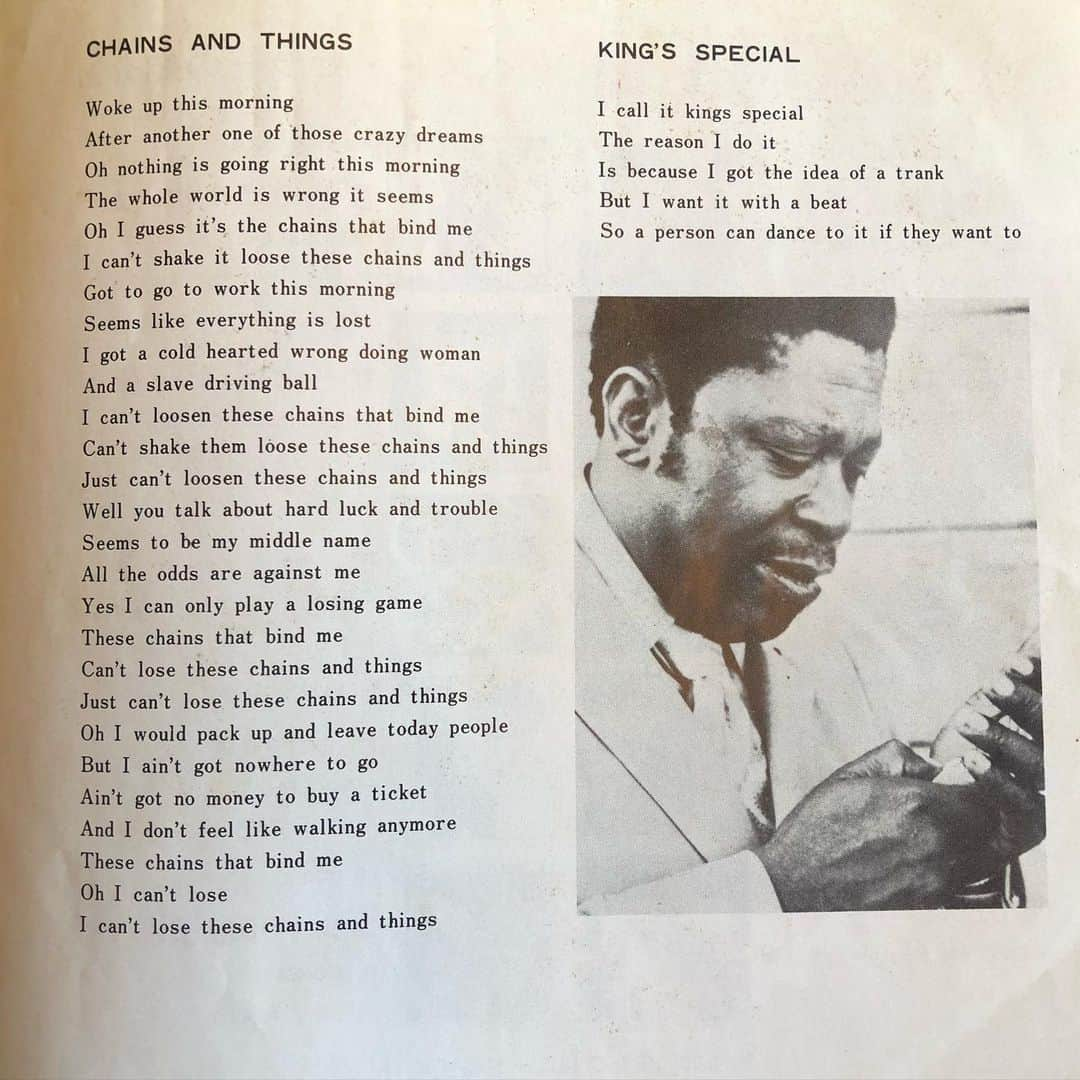 MUROさんのインスタグラム写真 - (MUROInstagram)「チェインズ・アンド・シングス #45friday🍩 #日本盤7インチ  #1971 #abcrecords #bbking  #chainsandthings #来日記念盤　 #ドーナツ盤ジャケット美術館」5月8日 17時37分 - dj_muro