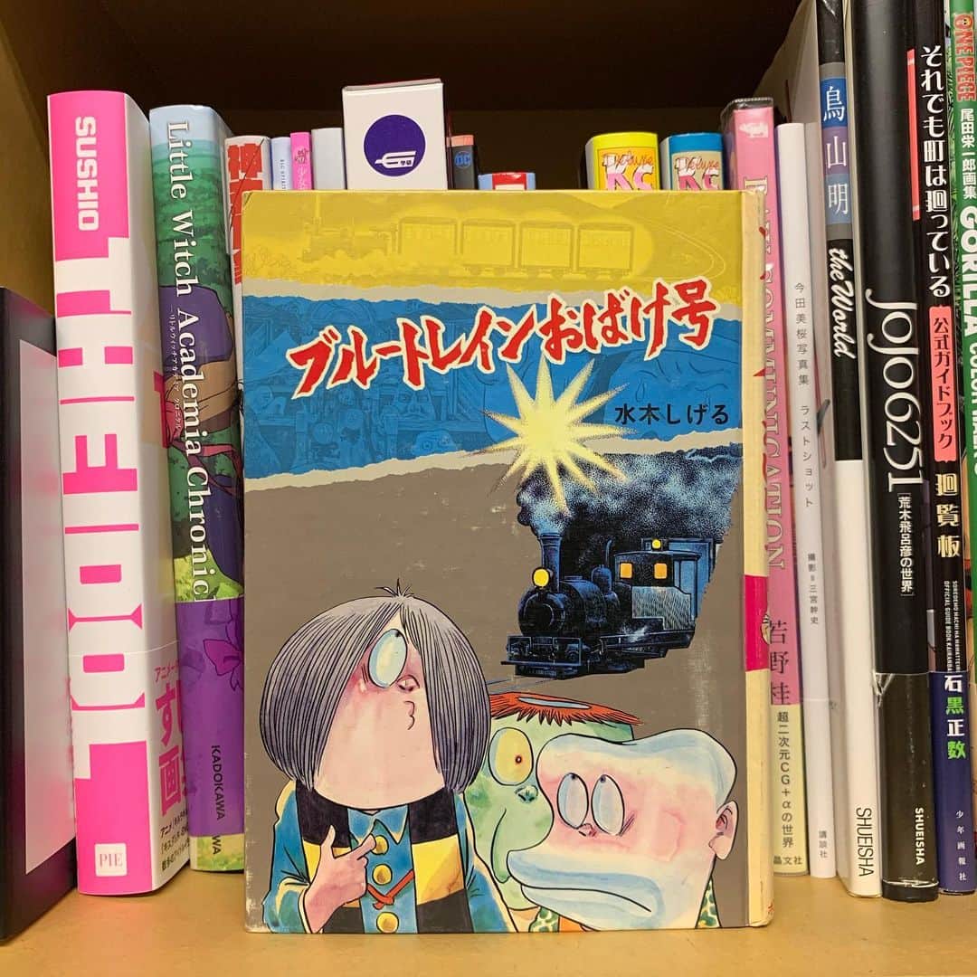 北沢直樹のインスタグラム：「#bookchallenge  #bookcoverchallenge  #7daysbookcoverchallenge  ママ鉄アイドルますみんこと、豊岡真澄さん @masumin147 に誘って頂きましたので、電車つながりで… 『ブルートレインおばけ号』 ブルートレインに迷い込んだ兄弟になぜか鬼太郎が妖怪を紹介してくれます。 水木先生の絵も盛りだくさんで妖怪図鑑にもなりますよ。 小学生の頃から大事にしている永久保存版です。  #水木しげる #妖怪 #鬼太郎 #ブルートレイン」