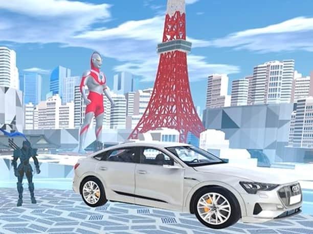 のインスタグラム：「本日は、開催中のVRイベント『バーチャルマーケット４』から会場の様子をお届け。  また、特設サイトでは人気動画クリエイターによるAudiブースでのバーチャルショールーム体験動画も紹介しています。詳細はプロフィールに記載のURLにてご確認ください。  日本上陸を控えたAudi e-tron Sportbackを、家にいながらにして楽しめるチャンスは5/10(日)まで。 ぜひこの機会にAudiブースにお越しください。  #audi #etron #sportback #etronsportback #audiJapan #アウディ #carwithoutlimits #carsofinstagram #audiworld #audigenic #vrchat #virtualMarket #virtualMarket4 #vket #vket4 #Vケット #Vケット4 #おうち時間 #stayhome」