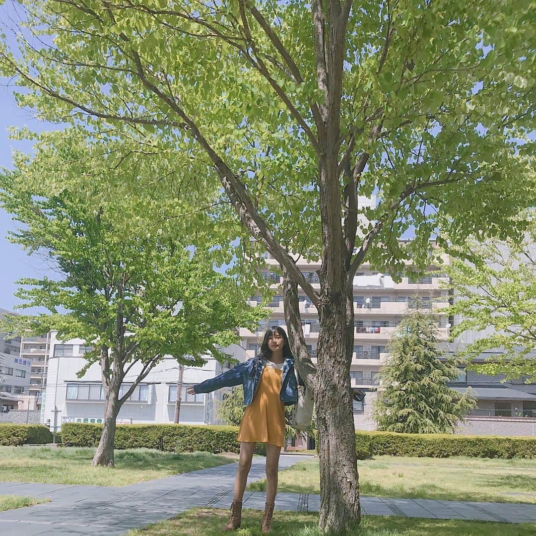 田井みさきのインスタグラム：「2年前🌳  自粛生活最高に楽しんでます😣💖」