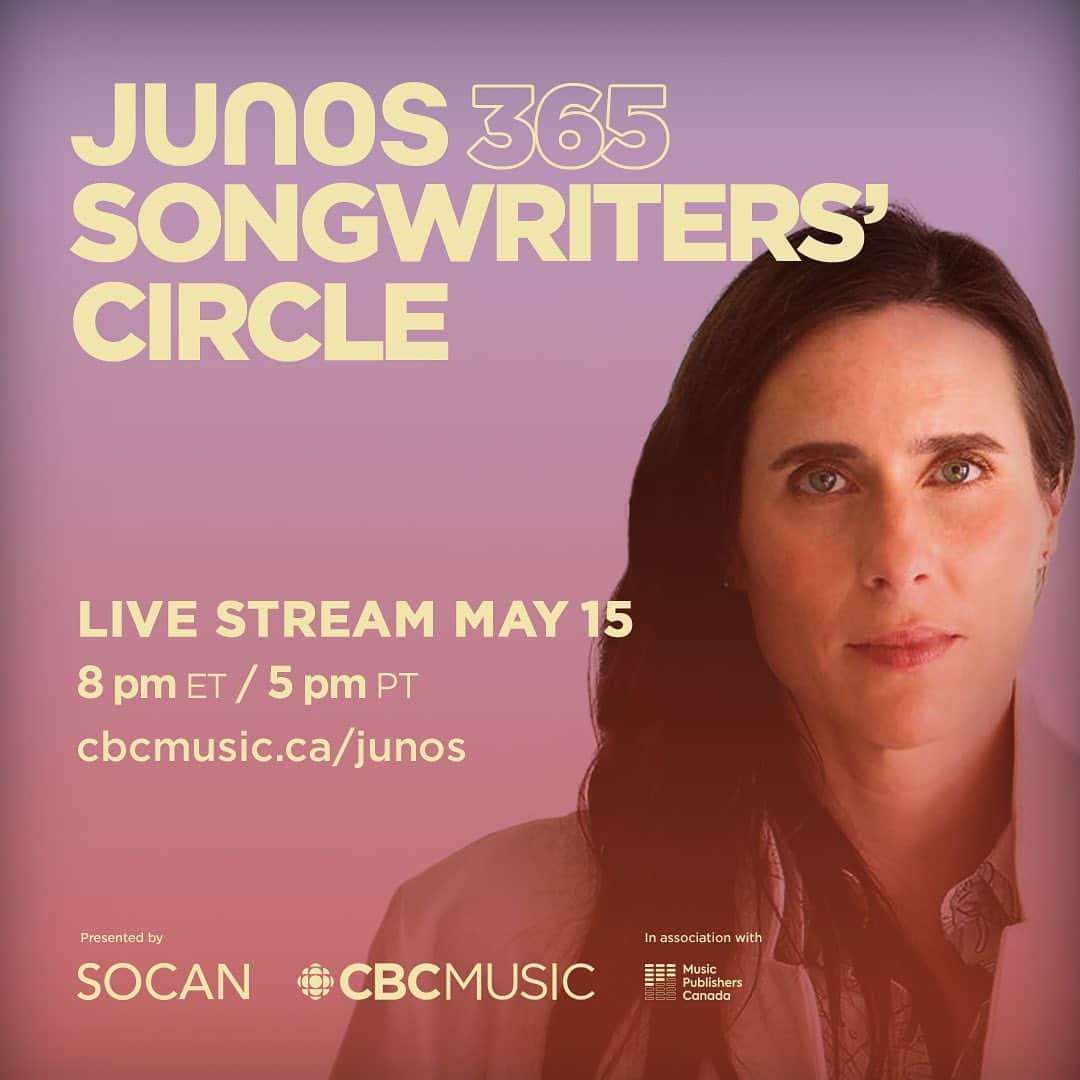 SOCANさんのインスタグラム写真 - (SOCANInstagram)「The second edition of @thejunoawards 365 Songwriter’s Circle is May 15th!! It will feature @rosecousins @tenilletownes Ed Robertson (of @barenakedladiesmusic) and @williamprince」5月8日 22時52分 - socanmusic