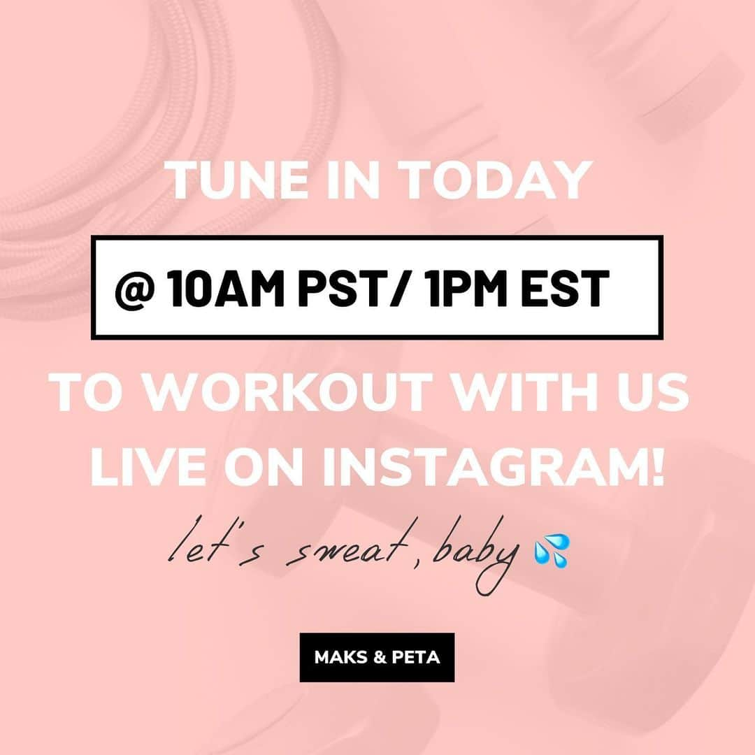 Peta Murgatroydさんのインスタグラム写真 - (Peta MurgatroydInstagram)「Morning babes! Happy Friday 🤍 ⁣ ⁣ Come finish off this week strong and workout with us live this morning @ 10am PST (1pm EST). ⁣See you in a few! ⁣⁣ ⁣ Get ready to have a whole lot of fun and sweat like crazzzy 💪🏽💦 ⁣⁣ ⁣⁣ Tag someone you wanna do today’s class with 👇🏼 ⁣⁣ #stayhome #quarantineworkout #friday #tgif」5月9日 1時14分 - petamurgatroyd