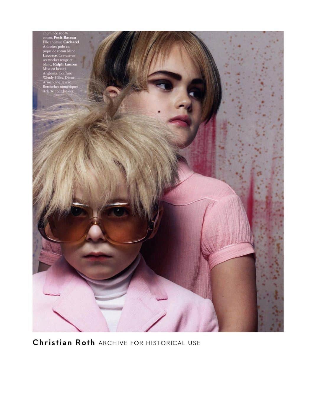 クリスチャンロスのインスタグラム：「Christian Roth, archive for historical use. Andy & Edie by stylist Émilie Faure for CITIZEN K France spring 2006」