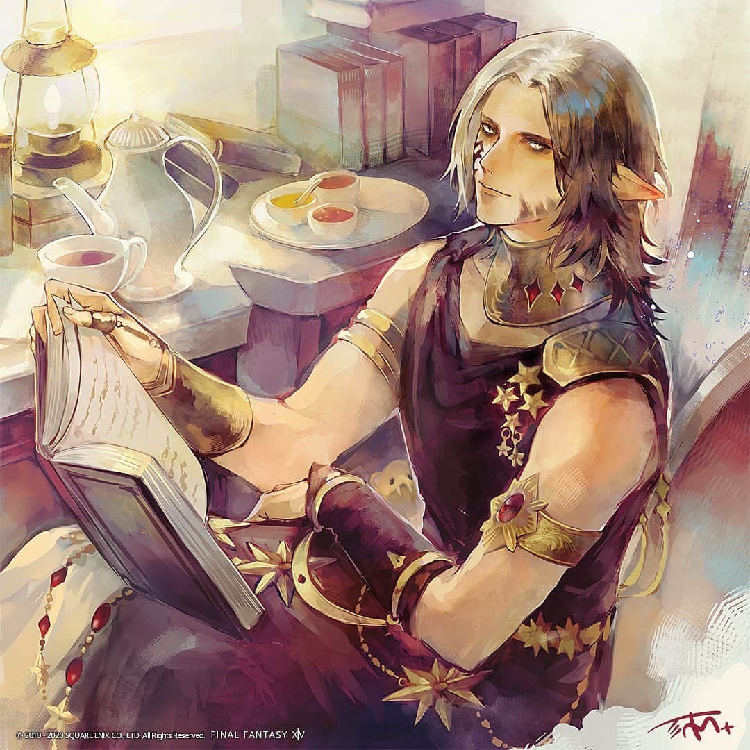 FINAL FANTASY XIVさんのインスタグラム写真 - (FINAL FANTASY XIVInstagram)「#StayHome and relax with a good book like Urianger! (1 of 4) #FFXIV #FF14」5月9日 12時00分 - ffxiv