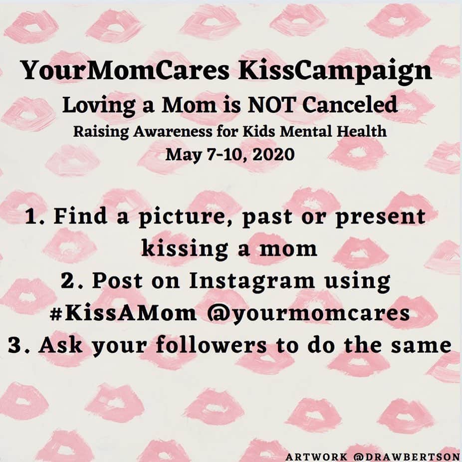 クリスティ・ルーカジアックさんのインスタグラム写真 - (クリスティ・ルーカジアックInstagram)「Kiss a mom because it’s almost Mother’s Day and loving a mom is NOT cancelled. 💋💋💋⠀ ⠀ So honored to support the 2nd annual @YourMomCares #KissAMom campaign! I need your help! Post a pic to your Instagram account kissing a mom or blowing a kiss and tag @yourmomcares to “kiss” children’s mental health issues goodbye. 💋⠀ ⠀ To DONATE text KissAMom to 44321 📱 ⠀ ⠀ Tag me, too, so I can like your kiss! ❤️💋⠀ ⠀ ⠀」5月9日 5時57分 - christilukasiak