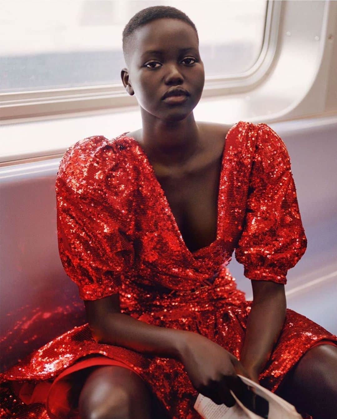 のインスタグラム：「#FBF: Love @adutakech wearing Rodarte FW19 for the October issue of @instylemagazine (Styled by @juliavonboehm , Ph: @yemchuk). #rodarte」