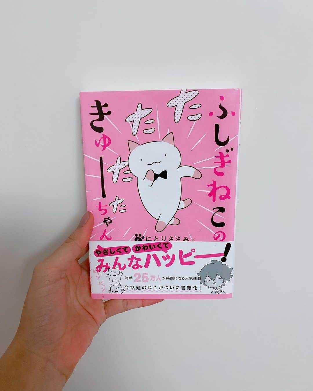飯窪春菜のインスタグラム：「📚1日1冊漫画紹介📚 ・ ・ 今日ご紹介するのは 「ふしぎねこのきゅーちゃん」です🐈 ・ 日向くんが拾った猫のきゅーちゃんは、ふしぎな猫でした。 日向くんときゅーちゃんの二人暮らしと、きゅーちゃんに関わる全ての人の、可愛くて癒される4コマ漫画。 ・ Twitter発のこちらの漫画、とにかく優しい世界に癒されます…！ きゅーちゃんも日向くんも優しくて可愛くて、読んでるだけで自分も優しい世界を作れそう☺️ ほっこり癒される作品です🌸 何度読み返しても元気の出る、優しい漫画をぜひ☺️☺️☺️ ・ ・ ・ #飯窪春菜のまんが紹介 #1日1冊  #漫画  #ふしぎねこのきゅーちゃん #はるなの毎日  #飯窪ってる」
