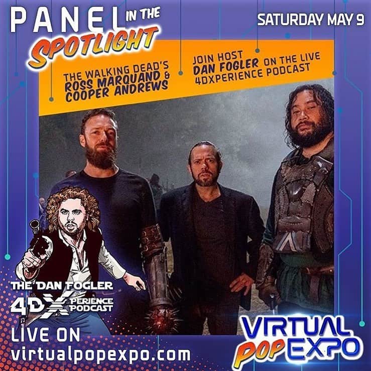 ロス・マーカンドのインスタグラム：「Very excited to join my friends  @foglersfictions & @smugorange on Dan's podcast (#danfogler4dxperience) tomorrow morning at 11am PST for @virtualpopexpo! Tune in and say hi!」