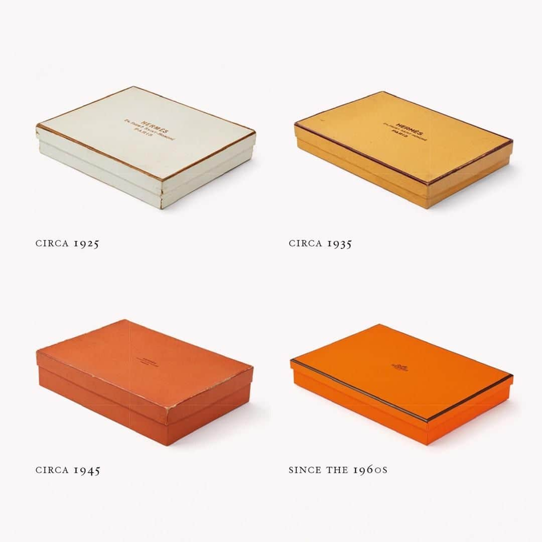 エルメスさんのインスタグラム写真 - (エルメスInstagram)「The story hidden in every orange box.  World War II was nearly over, wartime shortages were not. The box that defined Hermès elegance was no longer available: no gold-trimmed cream or beige anywhere. The only choice left? Orange, the color nobody wanted. Faced with that or nothing, the orange Hermès box was born. And with it a new symbol of elegance. The warm tone and grainy texture reflect the house’s leather heritage. Made vibrant with 1960s exuberance, our new look was complete.  #iconicbyaccident #innovationinthemaking #evolutionoforange  #OrangeBox #Hermes」4月15日 21時00分 - hermes