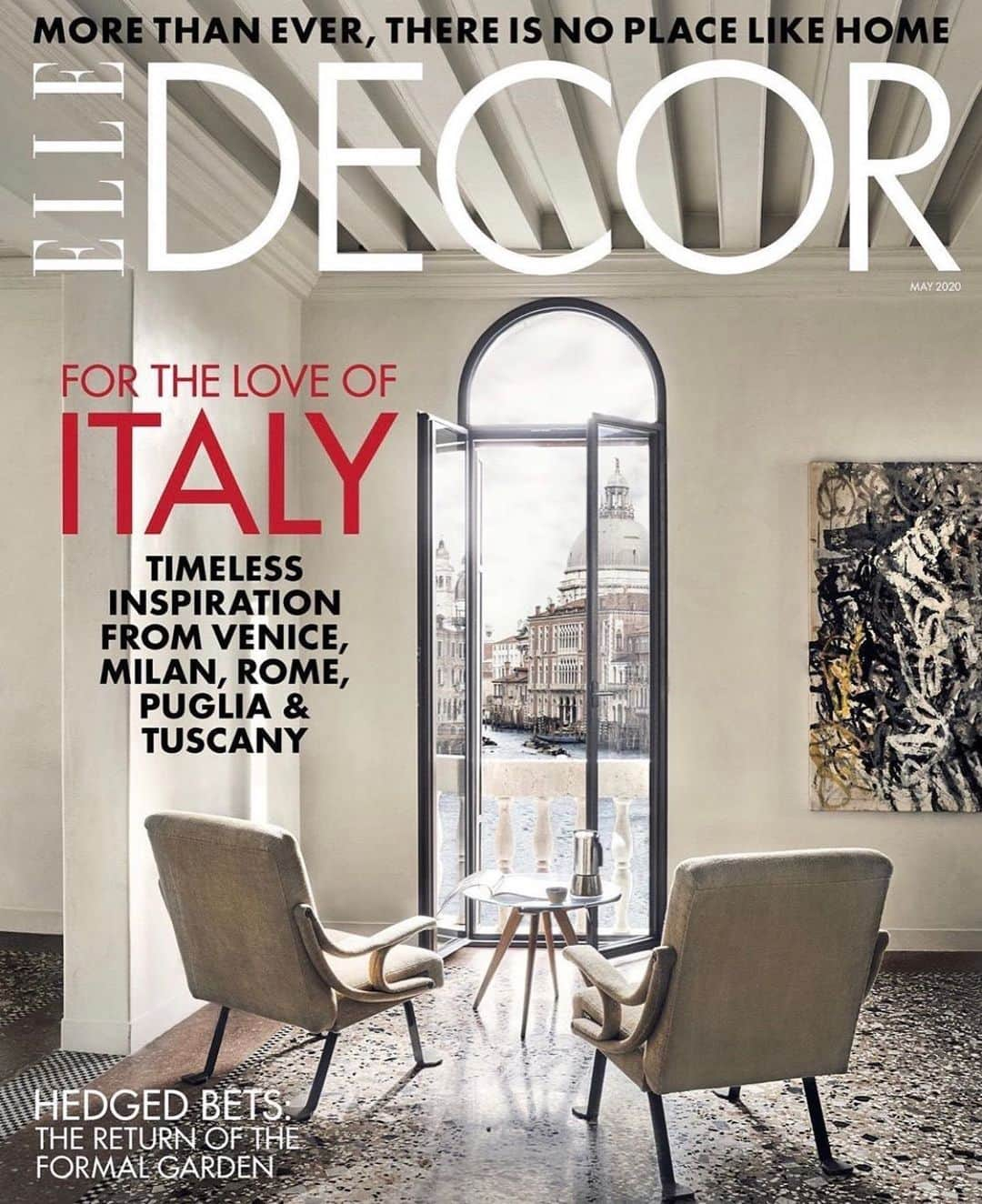 ELLE DECORさんのインスタグラム写真 - (ELLE DECORInstagram)「The May 2020 issue of ELLE Decor is here! We are especially proud to showcase the beauty of one of our favorite countries in the world with our “Italy Issue,” a tribute to a place hit especially hard by the novel coronavirus. We hope that flipping through these pages brings you the same joy that it brought us to create. Pictured on our cover is design enthusiast Nikki McCullagh's Venice apartment designed by @jacques.grange, and in this issue you will find the gorgeous homes of many notable figures in the fashion and design industry, from @lucia_silvestri of @bulgari’s home to an 18th century abode reimagined by Studio Peregalli. Click the link in bio for the full tour from our cover story. Photography by James Merrell. #ForTheLoveOfItaly」4月15日 21時16分 - elledecor