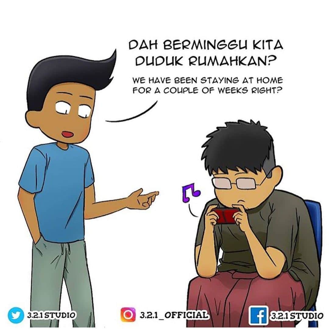 Koleksi Komik Malaysiaさんのインスタグラム写真 - (Koleksi Komik MalaysiaInstagram)「#Repost @3.2.1_official with @get_repost ・・・ Tanya je😙😙 komen rank korang dan game apa yang korang tengah main lat bawah! Ingat gaiss! Amalkan langkah pencegahan Covid-19! Bersama kita putuskan rantaian Covid-19! Tag kawan2, keluarga dan komen kat bawah👇 . Jangan lupa follow @3.2.1_official di Instagram, Facebook, Twitter dan juga Youtube! . I'm just asking😙😙 Comment your rank and what type of game you are playing below! Remember guys! Practice Covid-19 Prevention Steps! Together we break the Covid-19 chain! Tag your friends, family and comment below👇 . Don't forget to follow @ 3.2.1_official on Instagram, Facebook, Twitter and Youtube! . #comic #comics #comicstrip #animation #malaysia #komik #komikmalaysia #animasi #anime #cartoon #cartoonist #cartoons #mobilelegends #illustration #mangaartist #mangadrawing #illustrator #komikstrip #gengkomik #webcomic #webtoon #kartun #lawak #digitalartist #covid_19 #321OFFICIAL #dudukrumah #stayhome #malaysiancomic」4月15日 22時25分 - tokkmungg_exclusive