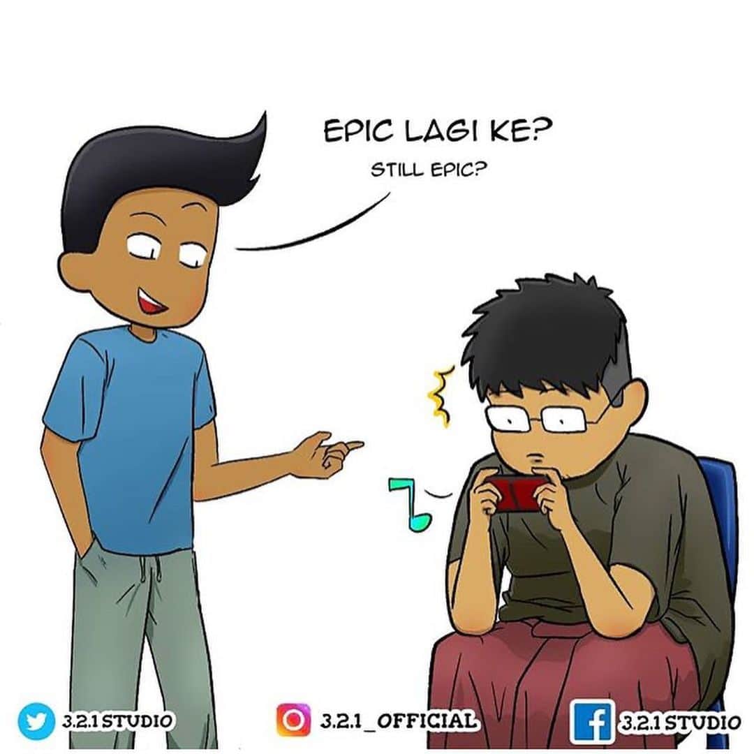 Koleksi Komik Malaysiaさんのインスタグラム写真 - (Koleksi Komik MalaysiaInstagram)「#Repost @3.2.1_official with @get_repost ・・・ Tanya je😙😙 komen rank korang dan game apa yang korang tengah main lat bawah! Ingat gaiss! Amalkan langkah pencegahan Covid-19! Bersama kita putuskan rantaian Covid-19! Tag kawan2, keluarga dan komen kat bawah👇 . Jangan lupa follow @3.2.1_official di Instagram, Facebook, Twitter dan juga Youtube! . I'm just asking😙😙 Comment your rank and what type of game you are playing below! Remember guys! Practice Covid-19 Prevention Steps! Together we break the Covid-19 chain! Tag your friends, family and comment below👇 . Don't forget to follow @ 3.2.1_official on Instagram, Facebook, Twitter and Youtube! . #comic #comics #comicstrip #animation #malaysia #komik #komikmalaysia #animasi #anime #cartoon #cartoonist #cartoons #mobilelegends #illustration #mangaartist #mangadrawing #illustrator #komikstrip #gengkomik #webcomic #webtoon #kartun #lawak #digitalartist #covid_19 #321OFFICIAL #dudukrumah #stayhome #malaysiancomic」4月15日 22時25分 - tokkmungg_exclusive