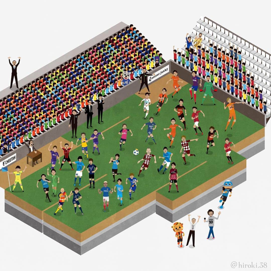 hiroki.38さんのインスタグラム写真 - (hiroki.38Instagram)「. 双対 ／ Let's get together. . . #佐藤勇人 #佐藤寿人 #ジェフ千葉 #ジェフユナイテッド市原千葉 #j1 #j2 #j3 #jリーグ #日本代表 #イラスト #サッカー #サッカーイラスト #footballplayer #soccerplayer #sketch #vectorart #illustrator #illustrations #soccerillustration #samuraiblue #yutosato #hisatosato #jef #jefchiba #jleague #サッカー好き #イラストレーターに今できること #prayforfootball」4月15日 23時10分 - hiroki.38