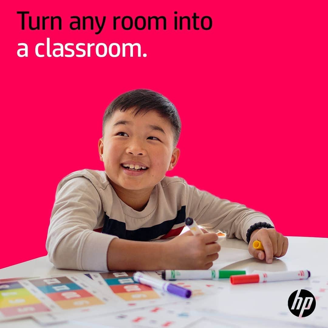HP（ヒューレット・パッカード）のインスタグラム：「​Now the learning never stops. HP is here to help make homeschooling less stressful with hundreds of printable activities to choose from at ​hp.com/printplaylearn」