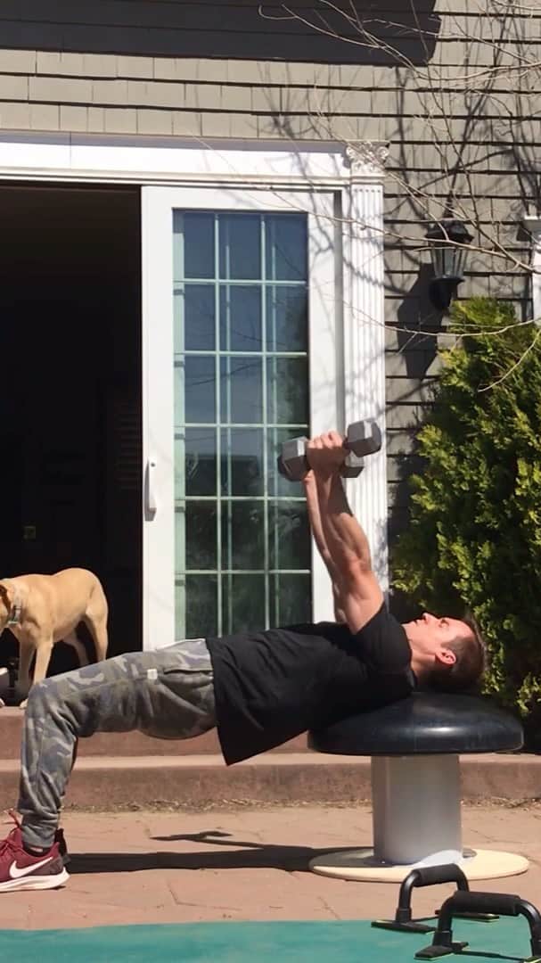 サミュエル・ミクラクのインスタグラム：「Finish the full body with some of my favorite physio ball exercises at the end」