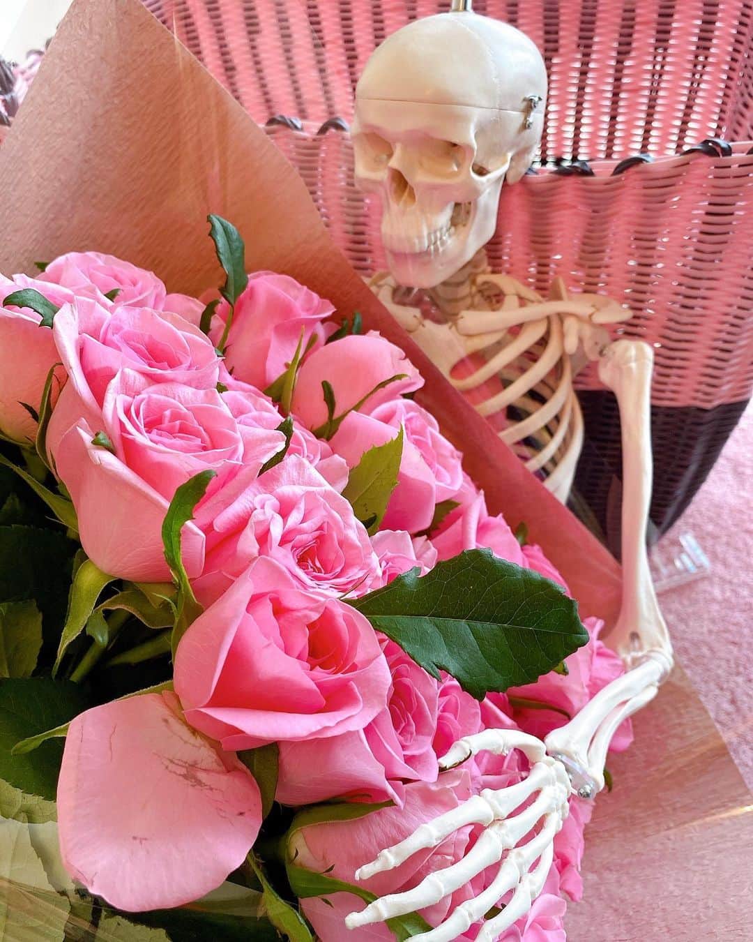 みやざきやすこさんのインスタグラム写真 - (みやざきやすこInstagram)「❤️ROHANと薔薇❤️ みわちゃん（@miwa8japan）が贈ってくれた薔薇を うちのROHAN先生に持たせてみた💕  #薔薇の花束 #ピンクのバラ #ヘブンズドア #バストアップサロン #みやざきやすこ #育乳女神」4月16日 10時20分 - yasuko.miyazaki333