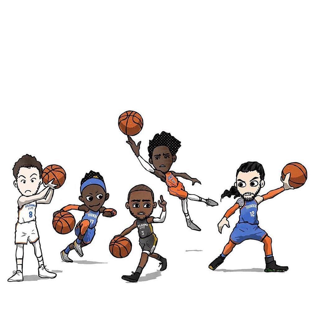 ダニーロ・ガリナリのインスタグラム：「🎨🏀 Keep drawing during this quarantine, I’m waiting for your new creations! #ThunderAtHome #StaySafe #StayHome」